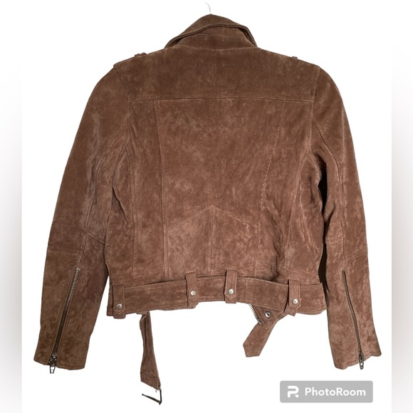 BLANKNYC/Free People Genuine Leather Moto/Biker Jacket Brown Size XS - Picture 7 of 16